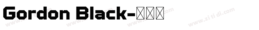 Gordon Black字体转换